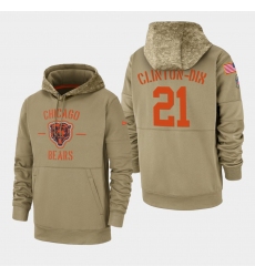 Men's Chicago Bears #21 Ha Ha Clinton-Dix 2019 Salute to Service Sideline Therma Pullover Hoodie - Tan