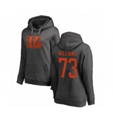 Football Women's Cincinnati Bengals #73 Jonah Williams Ash One Color Pullover Hoodie