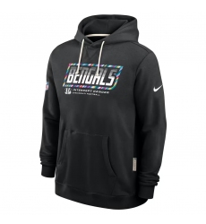 Men's Cincinnati Bengals Black 2026 Crucial Catch Sideline Standard Issue Dri-FIT Pullover Hoodie