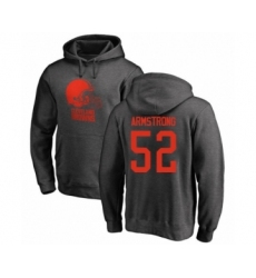 Football Cleveland Browns #52 Ray-Ray Armstrong Ash One Color Pullover Hoodie