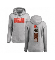 Football Women's Cleveland Browns #42 Morgan Burnett Ash Backer Pullover Hoodie
