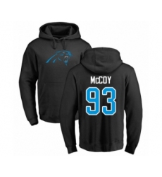 Football Carolina Panthers #93 Gerald McCoy Black Name & Number Logo Pullover Hoodie