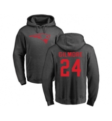 Football New England Patriots #24 Stephon Gilmore Ash One Color Pullover Hoodie