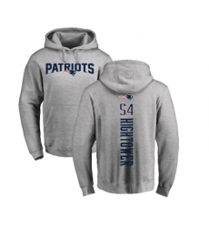 Football New England Patriots #54 Dont'a Hightower Ash Backer Pullover Hoodie