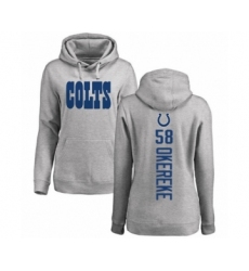 Football Women's Indianapolis Colts #58 Bobby Okereke Ash Backer Pullover Hoodie