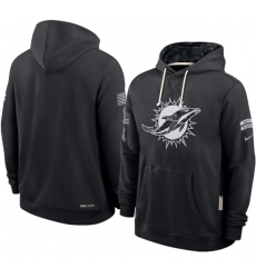 Men's Miami Dolphins Black 2026 Salute to Service Sideline Dri-FIT Pullover Hoodie