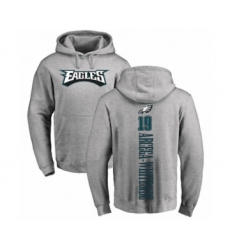 Philadelphia Eagles #19 JJ Arcega-Whiteside Ash Backer Pullover Hoodie