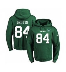 Football Men's New York Jets #84 Ryan Griffin Green Name & Number Pullover Hoodie