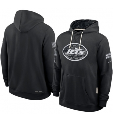 Men's New York Jets Black 2026 Salute to Service Sideline Dri-FIT Pullover Hoodie
