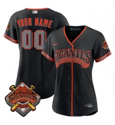 Women's San Francisco Giants Active Player Custom Black 2026 Alternate Stadium Stitched Baseball Jersey(Run Small)