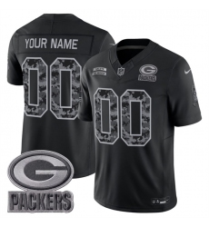 Men's Green Bay Packers Active Player Custom Black F.U.S.E. 2026 Salute to Service Limited Football Stitched Jersey