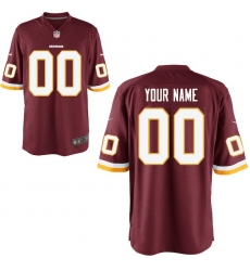 Men's Washington Redskins Nike Burgundy Custom Game Jersey