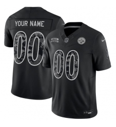 Men's Pittsburgh Steelers Active Player Custom Black F.U.S.E. 2026 Salute to Service Limited Football Stitched Jersey