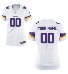 Women's Minnesota Vikings Nike White Custom Game Jersey