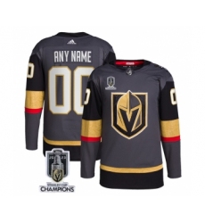 Men's Vegas Golden Knights Active Player Custom Gray 2023 Stanley Cup Champions Stitched Jersey