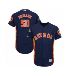 Men's Houston Astros #50 J.R. Richard Navy Blue Alternate Flex Base Authentic Collection 2019 World Series Bound Baseball Jersey