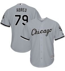 Youth Majestic Chicago White Sox #79 Jose Abreu Replica Grey Road Cool Base MLB Jersey
