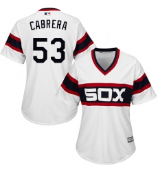 Women's Majestic Chicago White Sox #53 Melky Cabrera Authentic White 2013 Alternate Home Cool Base MLB Jersey