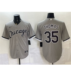 Men's Chicago White Sox #35 Frank Thomas Gray Stitched Baseball Jersey