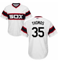Youth Majestic Chicago White Sox #35 Frank Thomas Authentic White 2013 Alternate Home Cool Base MLB Jersey
