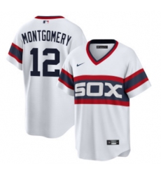 Men's Chicago White Sox #12 Colson Montgomery White Cool Base Stitched Jersey