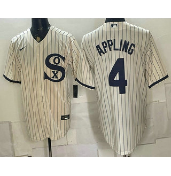 Men's Chicago White Sox #4 Luke Appling Cream Player Name 2021 Field of Dreams Authentic Jersey