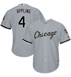 Youth Majestic Chicago White Sox #4 Luke Appling Authentic Grey Road Cool Base MLB Jersey