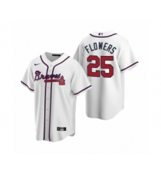 Women Atlanta Braves #25 Tyler Flowers Nike White 2020 Replica Home Jersey