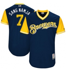 Men's Majestic Milwaukee Brewers #7 Eric Thames 