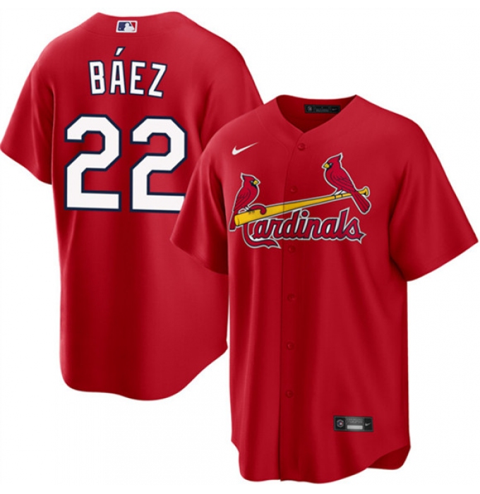 Men's St. Louis Cardinals #22 Joshua Báez Red Cool Base Stitched Baseball Jersey
