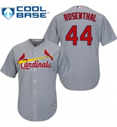 Youth Majestic St. Louis Cardinals #44 Trevor Rosenthal Authentic Grey Road Cool Base MLB Jersey