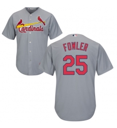 Youth Majestic St. Louis Cardinals #25 Dexter Fowler Replica Grey Road Cool Base MLB Jersey