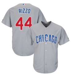 Youth Majestic Chicago Cubs #44 Anthony Rizzo Authentic Grey Road Cool Base MLB Jersey