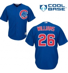 Youth Majestic Chicago Cubs #26 Billy Williams Authentic Royal Blue Alternate Cool Base MLB Jersey
