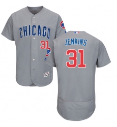 Men's Majestic Chicago Cubs #31 Fergie Jenkins Grey Road Flex Base Authentic Collection MLB Jersey