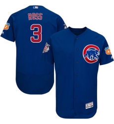 Men's Majestic Chicago Cubs #3 David Ross Royal Blue Alternate Flexbase Authentic Collection MLB Jersey