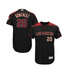 Men's Arizona Diamondbacks #20 Luis Gonzalez Black Alternate Authentic Collection Flex Base Baseball Jersey