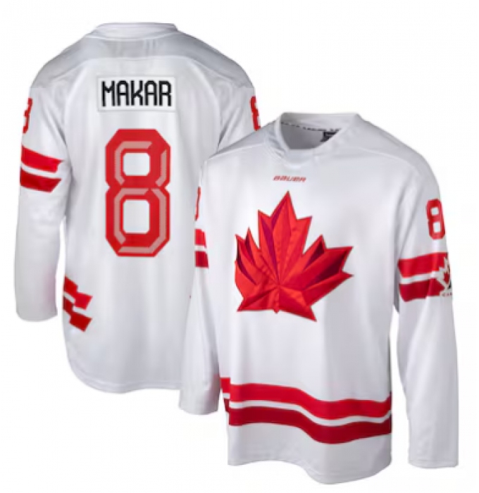 Men's Cale Makar #8 White Hockey Canada 2026 Replica Jersey
