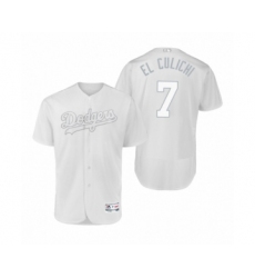 Men's Dodgers Julio Urias #7 El Culichi White 2019 Players Weekend Authentic Jersey