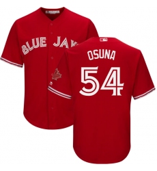 Men's Majestic Toronto Blue Jays #54 Roberto Osuna Replica Scarlet Alternate Cool Base MLB Jersey