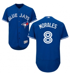 Men's Majestic Toronto Blue Jays #8 Kendrys Morales Royal Blue Flexbase Authentic Collection MLB Jersey