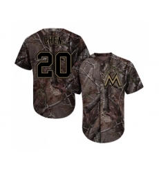 Men's Miami Marlins #20 Wei-Yin Chen Authentic Camo Realtree Collection Flex Base Baseball Jersey