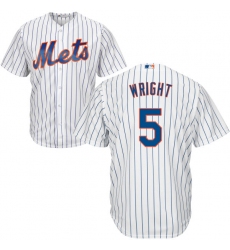 Youth Majestic New York Mets #5 David Wright Authentic White Home Cool Base MLB Jersey