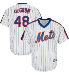 Youth Majestic New York Mets #48 Jacob deGrom Authentic White Alternate Cool Base MLB Jersey