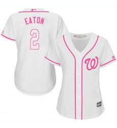 Women's Majestic Washington Nationals #2 Adam Eaton Authentic White Fashion Cool Base MLB Jersey