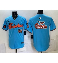 Men's Baltimore Orioles Team Big Logo Blue With Vapor Premier Limited Stitched Baseball Jersey