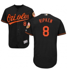 Men's Majestic Baltimore Orioles #8 Cal Ripken Black Alternate Flex Base Authentic Collection MLB Jersey