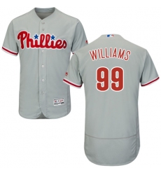 Men's Majestic Philadelphia Phillies #99 Mitch Williams Grey Road Flex Base Authentic Collection MLB Jersey
