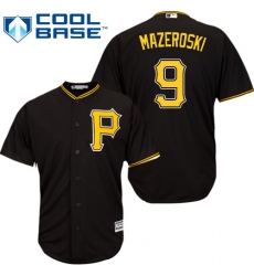 Men's Majestic Pittsburgh Pirates #9 Bill Mazeroski Replica Black Alternate Cool Base MLB Jersey