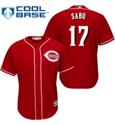 Youth Majestic Cincinnati Reds #17 Chris Sabo Authentic Red Alternate Cool Base MLB Jersey